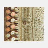 ヴィンテージレジ、ほこりとクモの巣で覆われる フリースブランケット (正面(横))