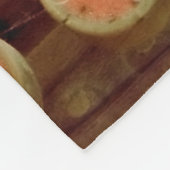 ヴィンテージレジ、ほこりとクモの巣で覆われる フリースブランケット (角)