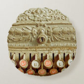 ヴィンテージレジ、ほこりとクモの巣で覆われる ラウンドクッション (正面)