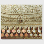 ヴィンテージレジ、ほこりとクモの巣で覆われる ラッピングペーパー (フラット)