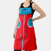 ヴィンテージレストランカフェ揺れるドア赤いクロム エプロン (インサイチュ)