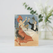 ヴィンテージレストランソフトオープニングパーティの招待状 ポストカード (スタンド正面)