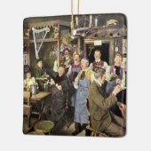 ヴィンテージレストランバー祝ピープルパーティー セラミックオーナメント (左)