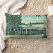 ヴィンテージレストランラインベックロードダイナー ランバークッション (ブランケット)