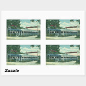 ヴィンテージレストランラインベックロードダイナー 長方形シール (シート)