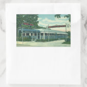 ヴィンテージレストランラインベックロードダイナー 長方形シール (バッグ)