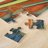 ヴィンテージレストランレトロロードダイナーインテリア ジグソーパズル (側面)