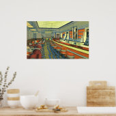 ヴィンテージレストランレトロロードダイナーインテリア ポスター (キッチン)