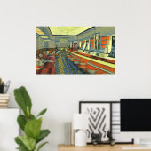 ヴィンテージレストランレトロロードダイナーインテリア ポスター (ホームオフィス)