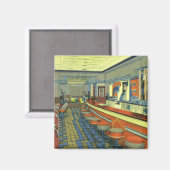 ヴィンテージレストランレトロロードダイナーインテリア マグネット (正面/裏面)