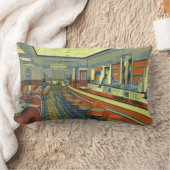 ヴィンテージレストランレトロロードダイナーインテリア ランバークッション (ブランケット)