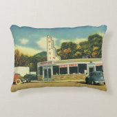 ヴィンテージレストラン、ダイナーと車で50sドライブ アクセントクッション (正面)