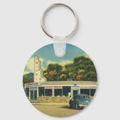 ヴィンテージレストラン、ダイナーと車で50sドライブ キーホルダー (正面)