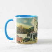 ヴィンテージレストラン、ダイナーと車で50sドライブ マグカップ (左)