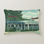ヴィンテージレストラン、レトロなラインべックのロードサイドダイナー アクセントクッション (正面)