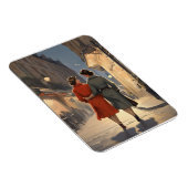 ヴィンテージレズビアンカップルin居心地の良い夜 マグネット (右側)