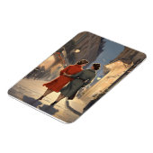 ヴィンテージレズビアンカップルin居心地の良い夜 マグネット (左側)