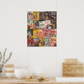 ヴィンテージレズビアンパルプフィクションコラージュ ポスター (キッチン)