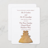 ヴィンテージレズビアンブライドス結婚式招待状 招待状 (正面/裏面)