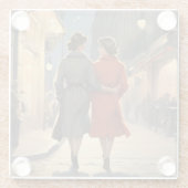 ヴィンテージレズビアン愛好家 ガラスコースター (裏面)