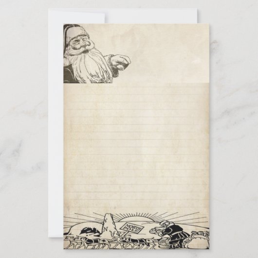 ヴィンテージレターからサンタ紙シート (正面)