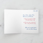 ヴィンテージレターガールクリスマスカードと詩 シーズンカード (内部)