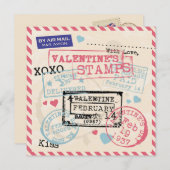 ヴィンテージレターバレンタインデー シーズンカード (正面/裏面)
