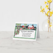 ヴィンテージレタープレスの誕生日グリーティングカード カード (黄色い花)