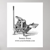 ヴィンテージレタープレスC&Pパイロットプリントショップポスター ポスター (正面)