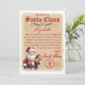 ヴィンテージレター（サンタウォーター色） 招待状 (スタンド正面)