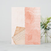 ヴィンテージレター&ストライプコラージスクラップブック紙 (スタンド正面)