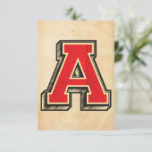 ヴィンテージレターAユニークカスタム巧妙 招待状 (スタンド正面)