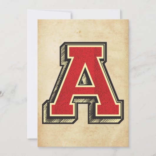 ヴィンテージレターAユニークカスタム カード (正面)