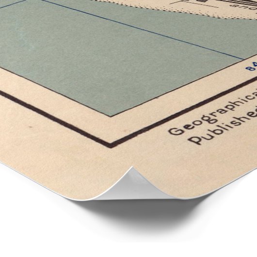 ヴィンテージレッジョ・カラブリアのイタリアの地図(1943年) ポスター (角)