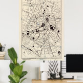 ヴィンテージレッチイタリアの地図(1943) ポスター (ホームオフィス)