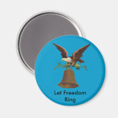 ヴィンテージレットフリーダムリングや輪 マグネット (正面/裏面)