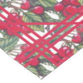 ヴィンテージレッドさくらんぼフルーツパターンキッチンピクニック テーブルクロス (アングル)