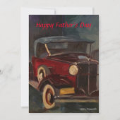 ヴィンテージレッドとブラック30のHupmobile Auto 絵画's (正面)