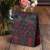 ヴィンテージレッドとブラックFiligreeゴシック結婚ズ フェイバーボックス