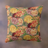 ヴィンテージレッドと金ゴールドの名を持つカーネーション クッション