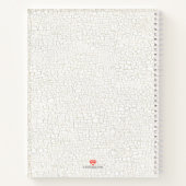 ヴィンテージレッドアップルつる植物モノグラムのクックブックレシピ ノートブック (裏面)