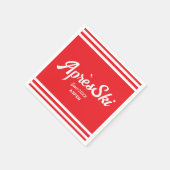 ヴィンテージレッドアパーススキカスタムーパーティー スタンダードカクテルナプキン (角)