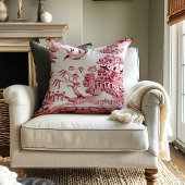 ヴィンテージレッドウィロー装飾装飾用クッション クッション