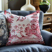 ヴィンテージレッドウィロー装飾装飾用クッション クッション