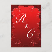 ヴィンテージレッドウェディングレセプション エンクロージャーカード (裏面)