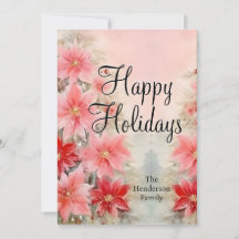 ヴィンテージレッドウォーター色ポインセチアのクリスマスツリー