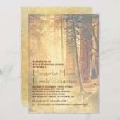 ヴィンテージレッドウッドツリーズリハーサルディナー招待状 招待状 (正面/裏面)