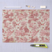 ヴィンテージレッドエレガントキツネハレスノーウッドランドトワール 薄葉紙 (クラフト)