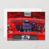ヴィンテージレッドエンジ改造ンとホリー気化器 ポストカード (正面/裏面)
