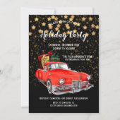 ヴィンテージレッドオールドカークリスマス 招待状 (正面)